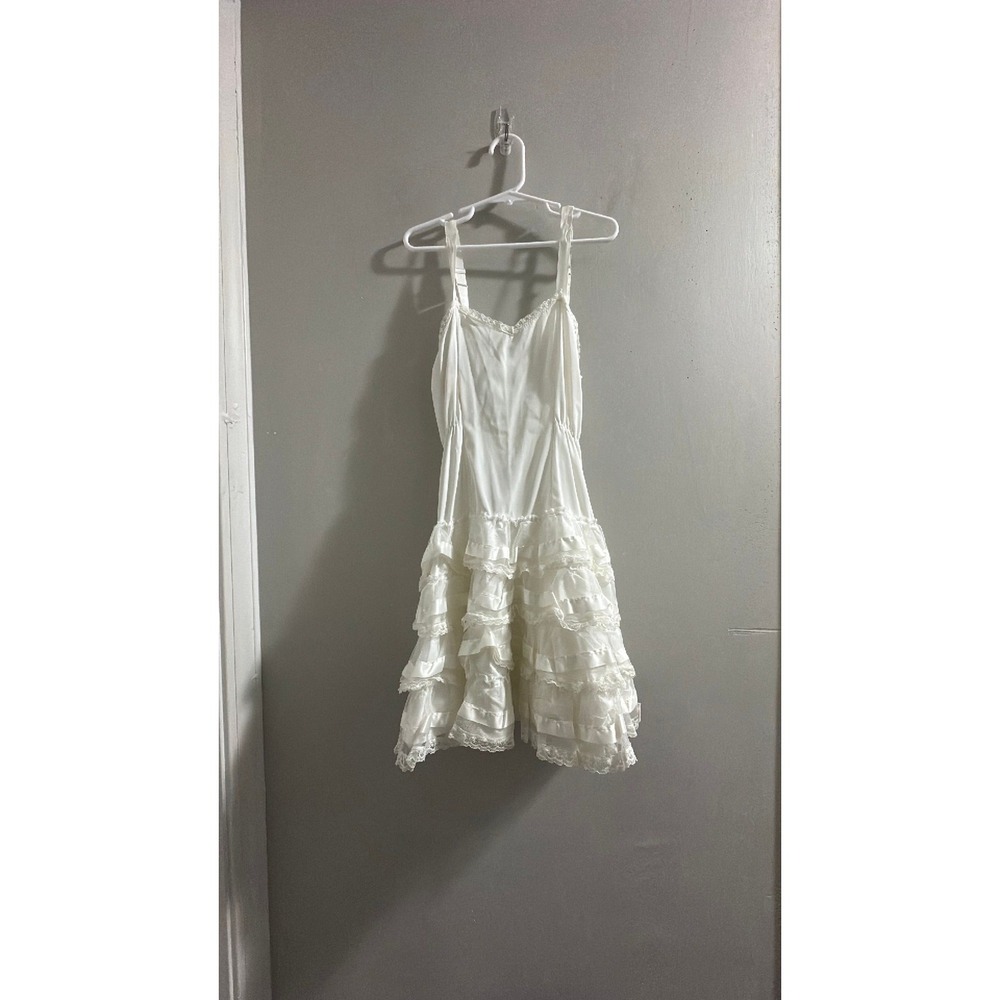 her majesty white filly slip dress size 8